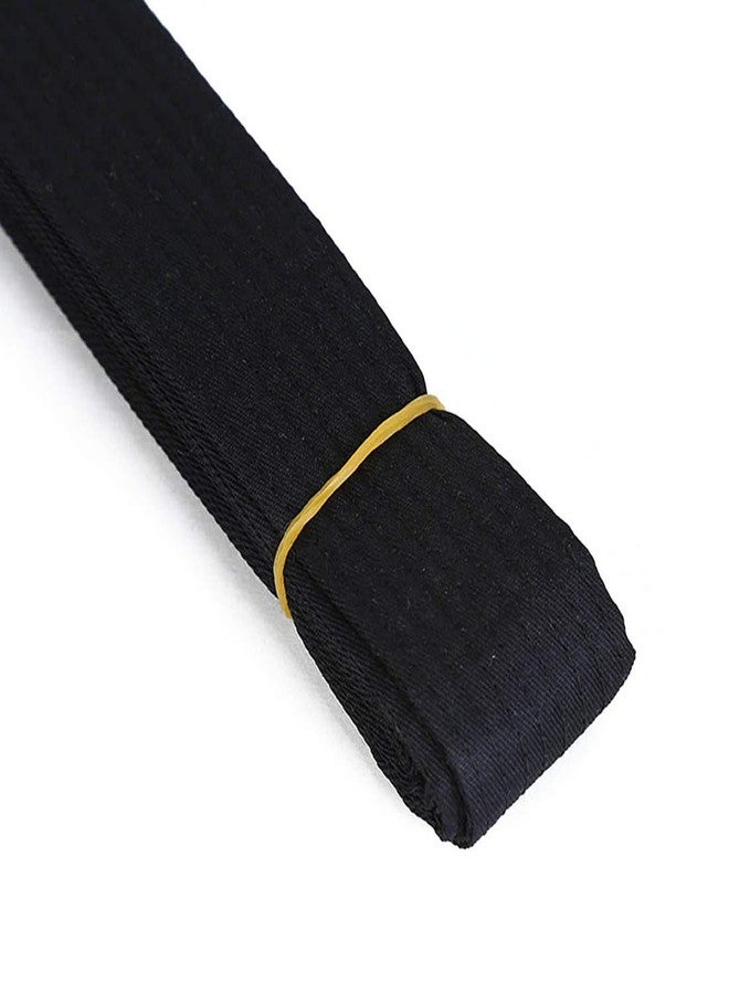 CHIOSHIO Taekwondo Colored Ranking Belts Cotton Martial Arts Judo Karate TKD Aikido Uniform Belt Kids (Black, 220cm) - Image 2